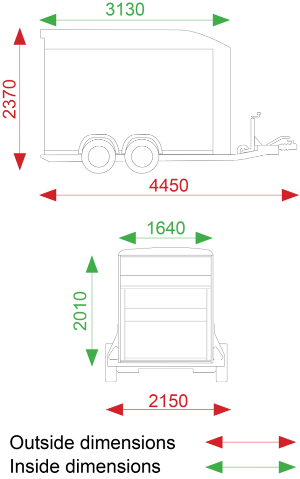 Debon C500 Box Trailer Black